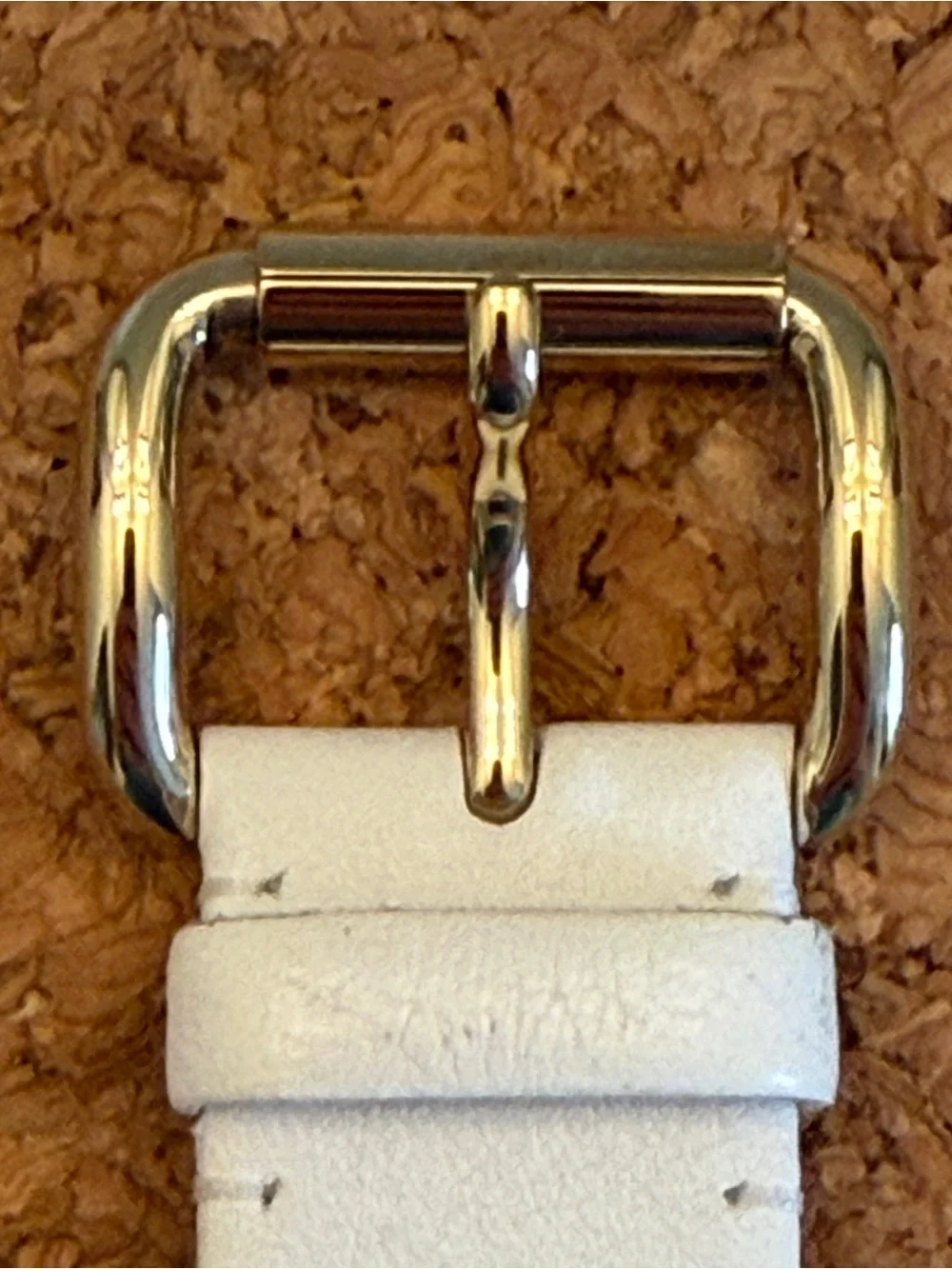 EUC Marc By Marc Jacobs Gold Tone Watch with White Strap MBM8556